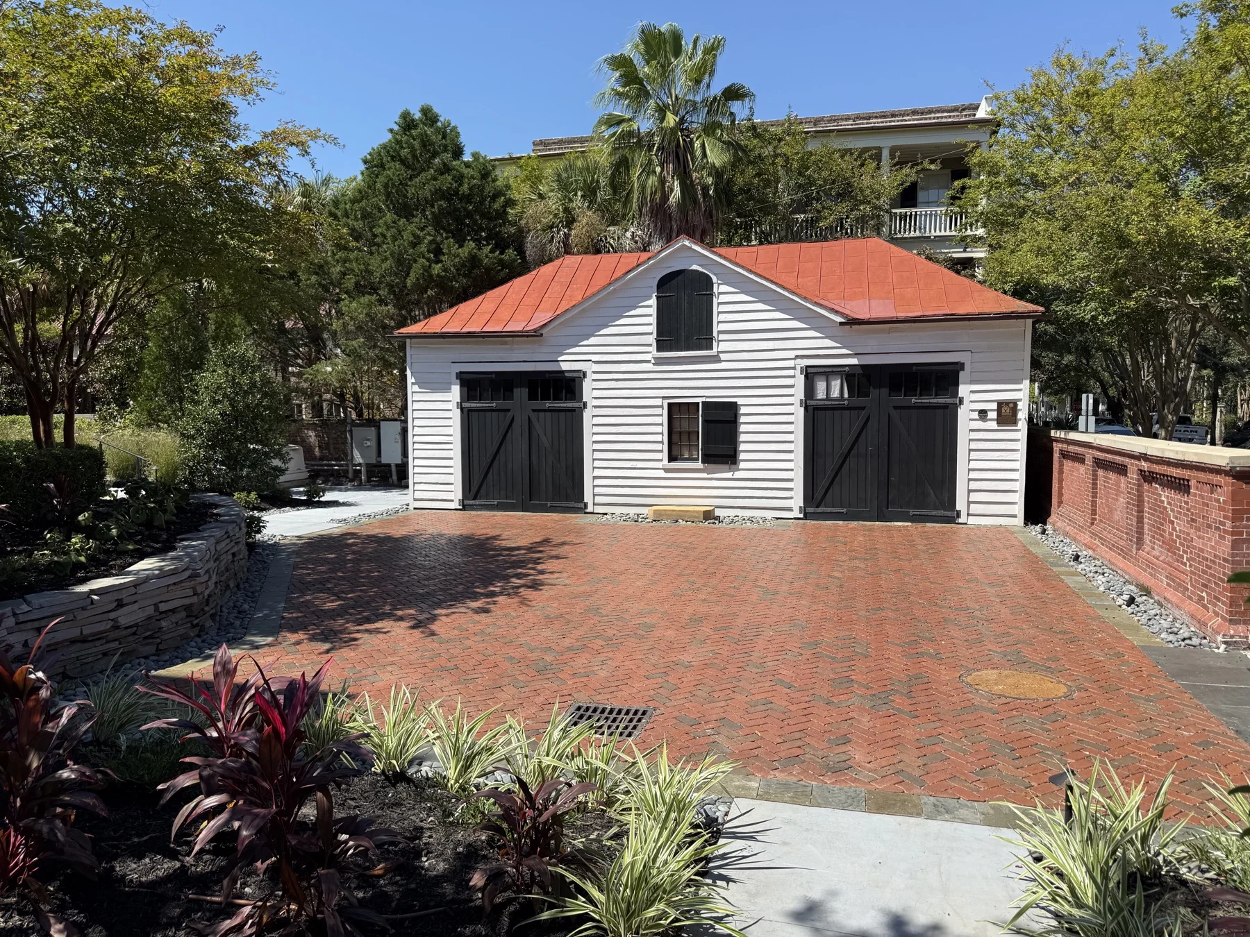 The restored carriage house at the Charleston Fisher House