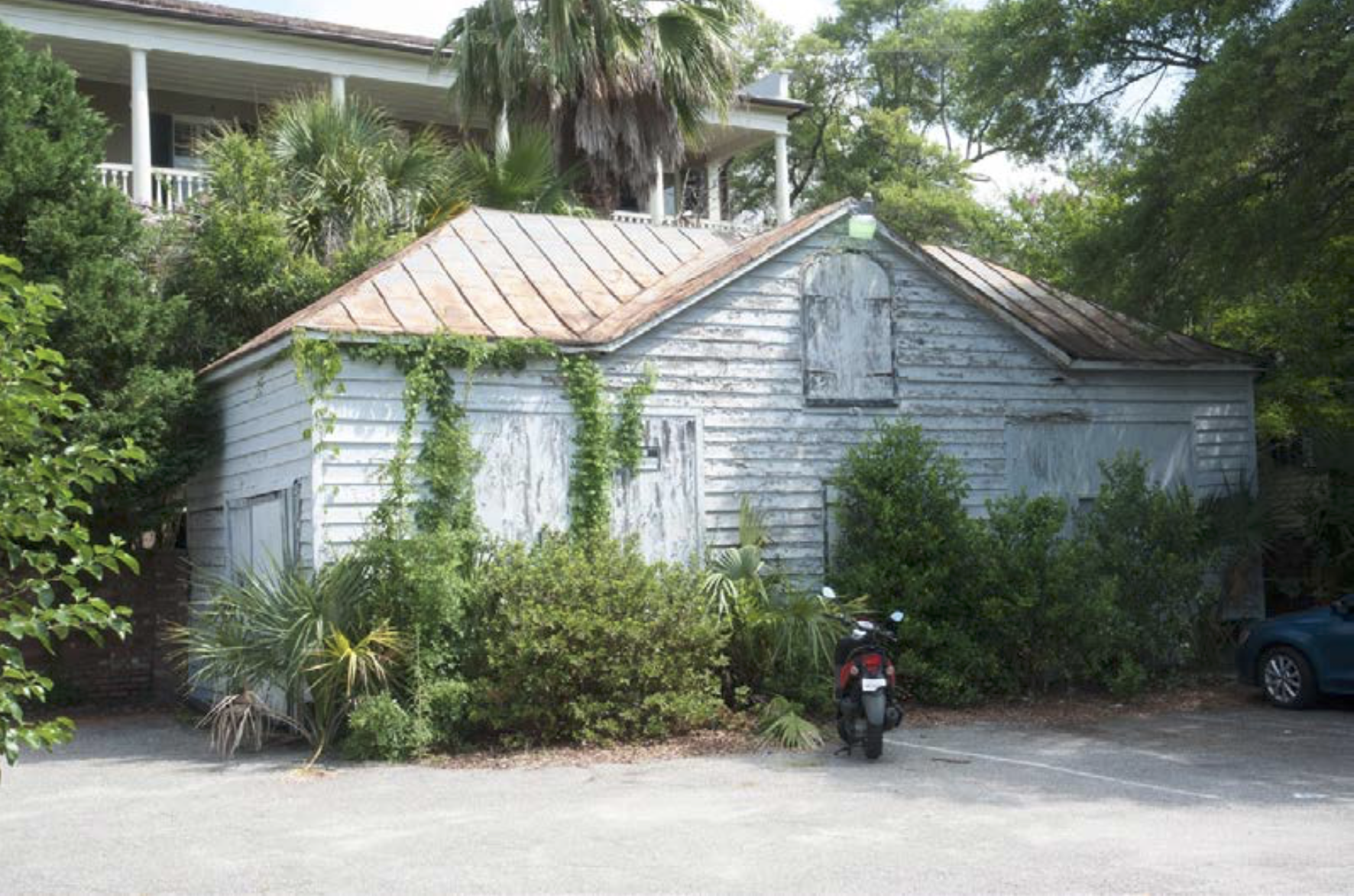 The carriage house before restoration